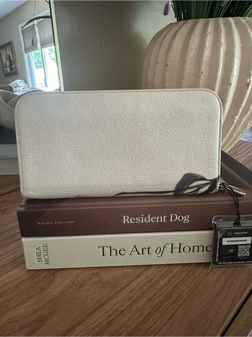 Christian Dior Zip Around Wallet in Blush Pink and Cream